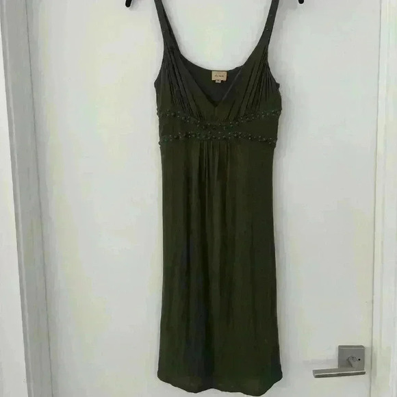 Ella Moss - Dark Green Sundress with beading - Size M - Picture 1 of 5